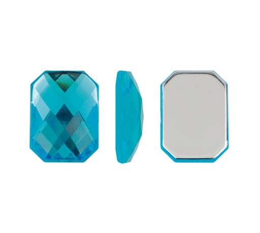 [28671] Acrilico K1037 octagon plano 13x18mm aquamarine 25 x und