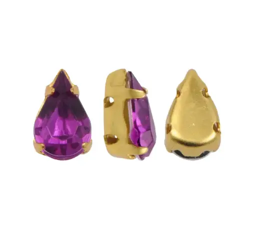 [11974] Acrilico K1017 gota con cono 5x8mm purple velvet 5 x und