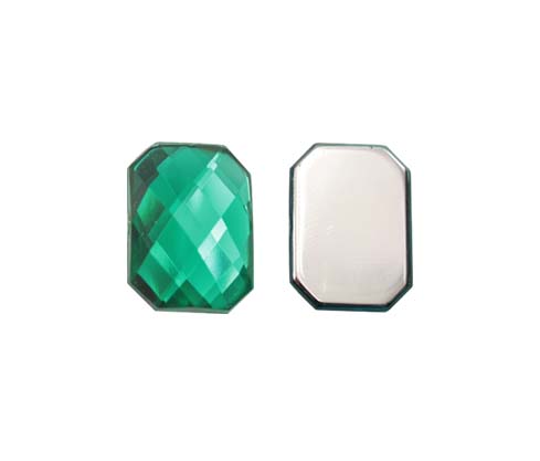 [28626] Acrilico K1037 octagon plano 10x12mm emerald 6 x und