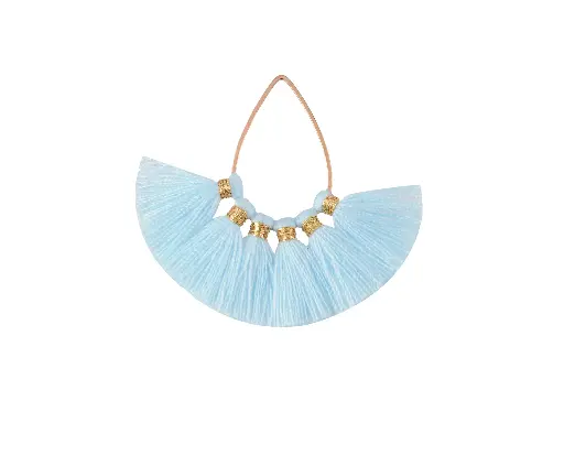 Borla 1.5cm gota 14x22mm azul cielo Q1-16 x und