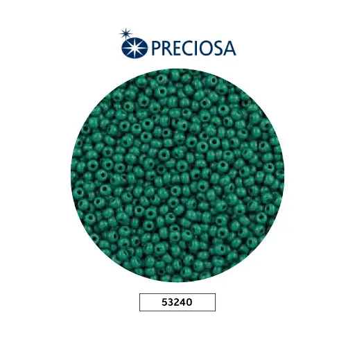 [29108] Mostacilla checa preciosa 8/0 3mm 53240 verde pino x 500g