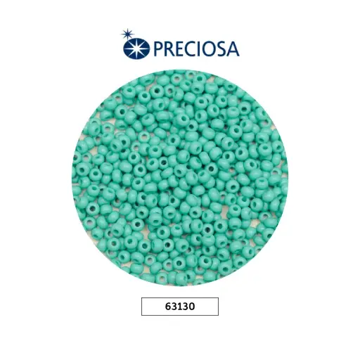 [25724] Mostacilla checa preciosa 8/0 3mm 63130 verde turqueza x 500g