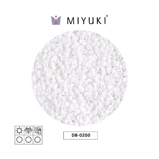 Miyuki delica 11/0 DB0200 opaco tiza blanco x 50g