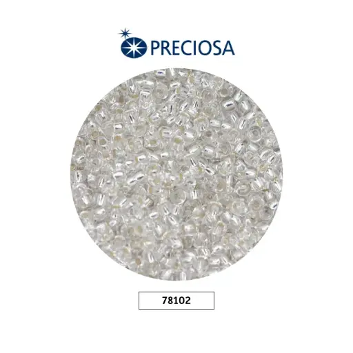 [11228] Mostacilla checa preciosa 2mm 78102 plateada x 500g