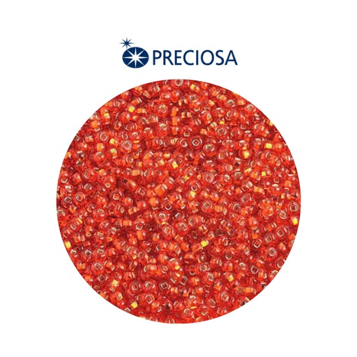 [29201] Mostacilla checa preciosa 10/0 2mm 97030 naranja brillante x 500g