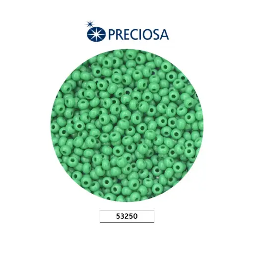 [10103] Mostacilla checa preciosa 2mm 53250 OP verde x 500g