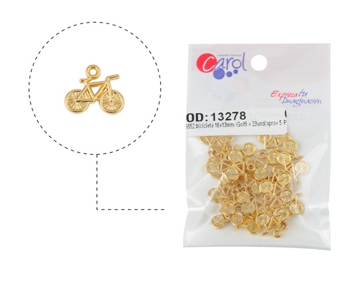 [13278] Plastimetal S652 bicicleta 16x13mm /Golfi x 23und(aprox 5gr)