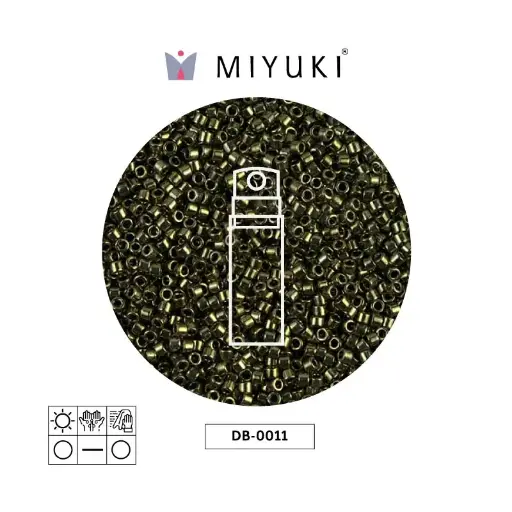 [12811] Miyuki delica 11/0 DB0011 metalizado verde x 10g