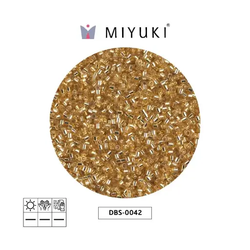 [05620] Miyuki delica 15/0 DBS0042 dorado forrado cristal x 50g