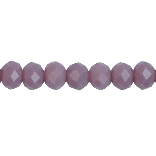 [15477] Murano rondela facetada 6mm morado mate 98 x 82unds