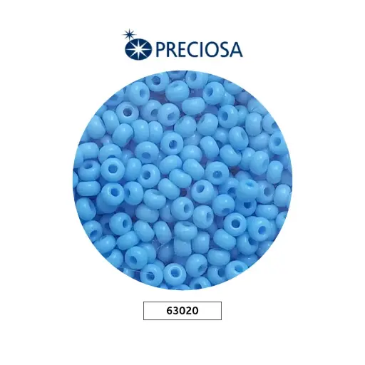 [29436] Mostacilla checa preciosa 10/0 2mm 63020 OP azul claro x 500g