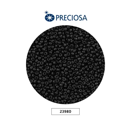 [29464] Mostacilla checa preciosa 8/0 3mm 23980 negro x 500g