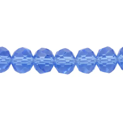 [21895] Murano rondela facetada 8mm capri blue 05 x 62und