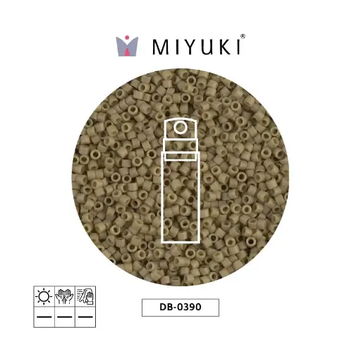 [13293] Miyuki delica 11/0 DB0390 opaco verde tea satinado x 10g