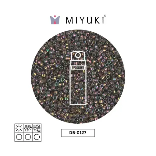 [29352] Miyuki delica 11/0 DB0127 tr verde goldluster x 10g