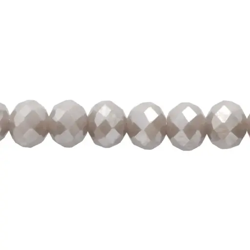 [07624] Murano rondela facetada 3mm gris mate 56AB x 110unds