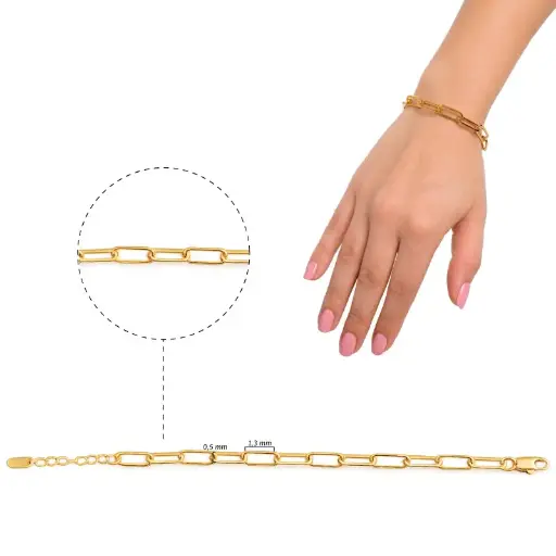 [01034] Pulsera eslabon alargado golfi x und