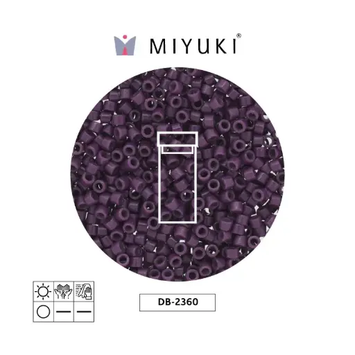 [02807] Miyuki delica 11/0 DB2360 durac opaco oscuro morado x 3g