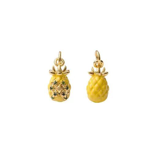 [03447] Dije esmaltado piña 15mm/Golfi W10549Y x und