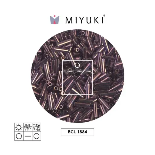 [15315] Miyuki bugle 6mm BGL1884 morado dorado brillo x 25g