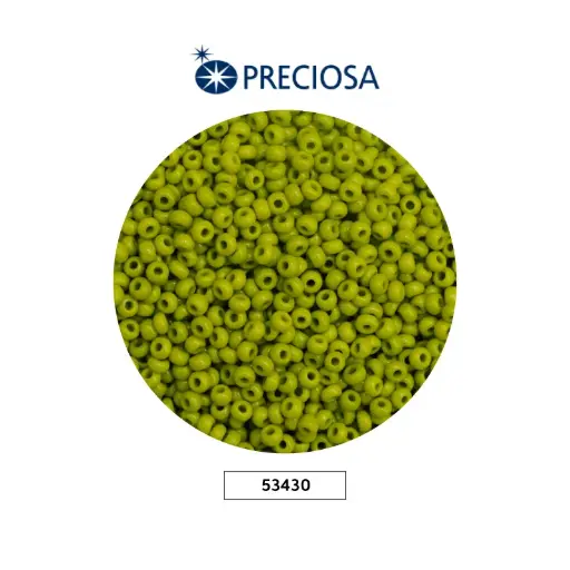 [26509] Mostacilla checa preciosa 10/0 2mm 53430 verde oliva x 500g