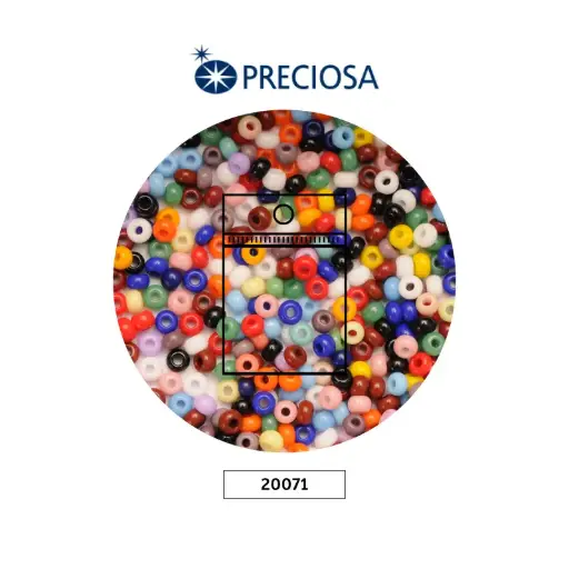 [20071] Mostacilla checa preciosa 10/0 2mm 00001 tuti fruti x 50g