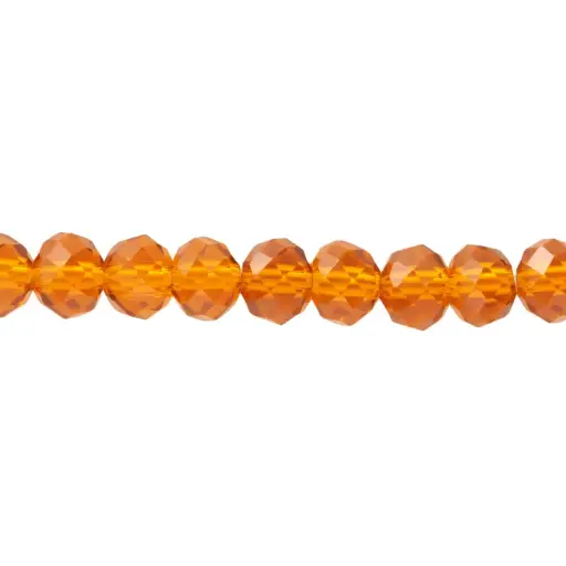 [18837] Murano rondela facetada 6mm cafe 19 x 80unds