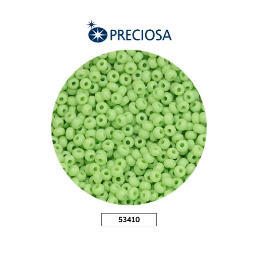 [10229] Mostacilla checa preciosa 2mm 53410 OP verde viche x 500g