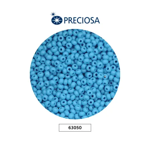 [10808] Mostacilla checa preciosa 2mm 63050 OP azul celeste x 500g