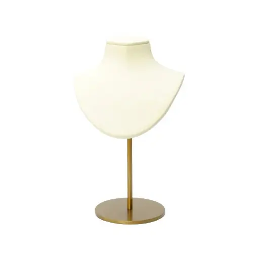 [14402] Exhibidor cuello soporte dorado 20x12cm x und