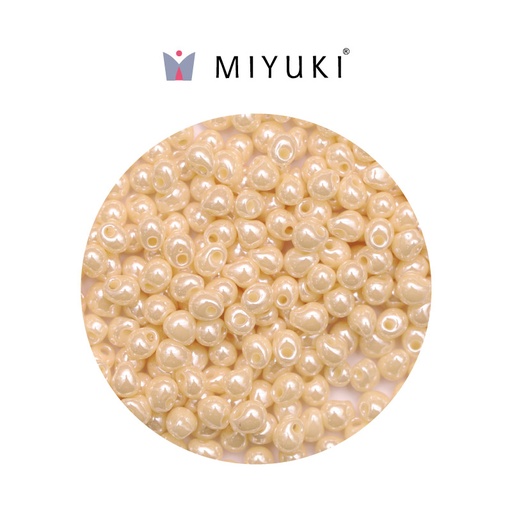 [29936] Miyuki drop beads 3.4mm DP0441 paque mocca latte brillo x 500g