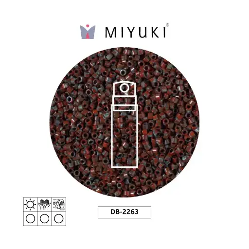 [25601] Miyuki delica 11/0 DB2263 opaco rojo picasso x 10g