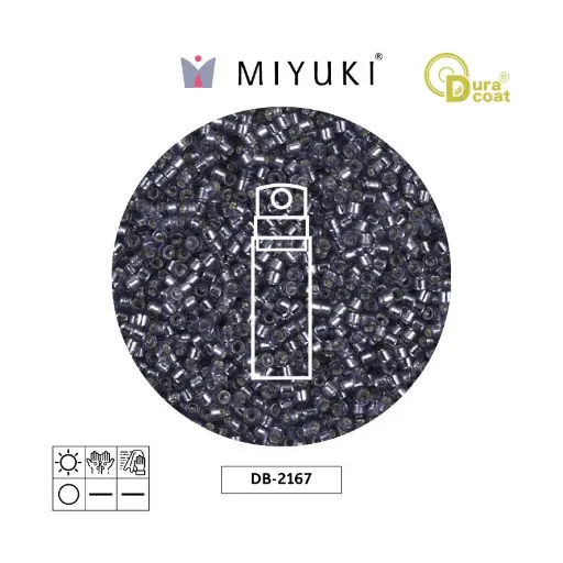 [21433] Miyuki delica 11/0 DB2167 duraco plateado azul x 10g
