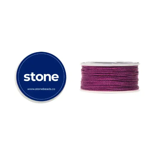 [17811] Hilo poliester metalizado 9 hilos L127 purpura x rollo 23m