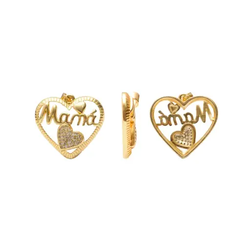 [07044] Dije corazon cristales mama 25mm/Golfi W12051 x und