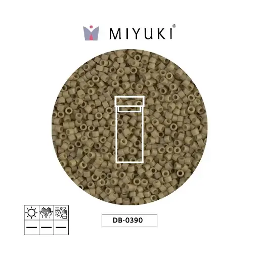 [15175] Miyuki delica 11/0 DB0390 opaco verde tea satinado x 3g