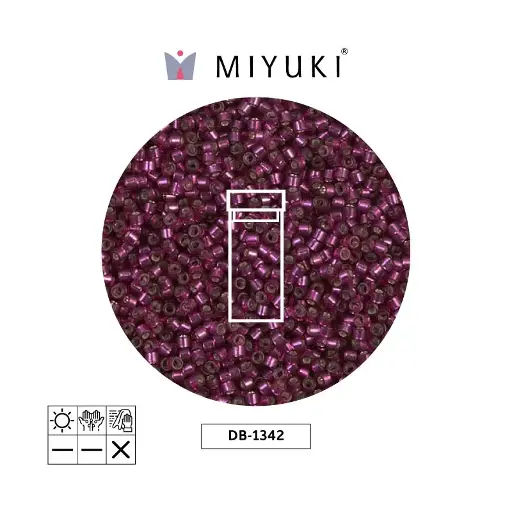 [08754] Miyuki delica 11/0 DB1342 silver lined rasperry x 3g