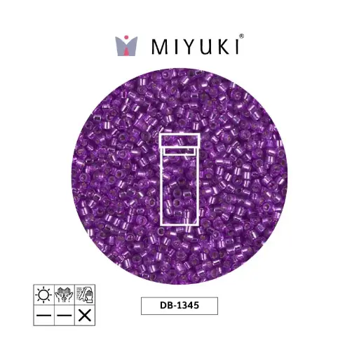 [28175] Miyuki delica 11/0 DB1345 plateado forrado bright morado x 3gr