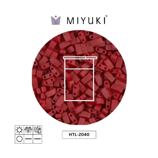 [31281] Miyuki half tila 5x2.3x1.9mm HTL2040 mate metalizado brick rojo x 10G