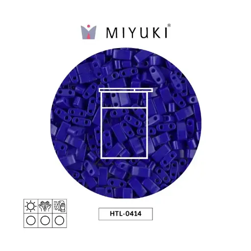[11566] Miyuki half tila 5x2.3x1.9mm HTL0414 opaco azul x 10G
