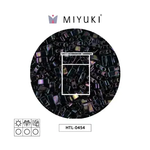 [23443] Miyuki half tila 5x2.3x1.9mm HTL0454 metalizado oscuro plum iris x 10G