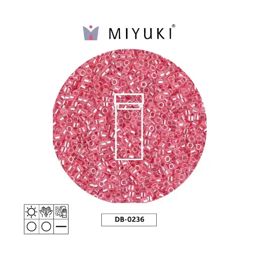 [20867] Miyuki delica 11/0 DB0236 forrado rosa brillo x 3g