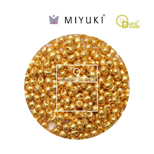 Miyuki drop beads 2.8mm DP4202 galvanizado dorado Duracoat x 25g
