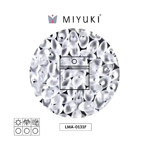 Miyuki long magatama 4x7mm LMA0131F mate cristal x 25g