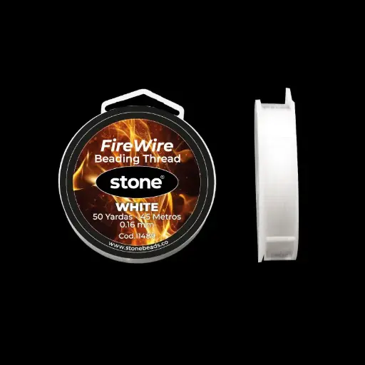 [11489] Hilo nylon firewire stone 0.16mm blanco x 50yd