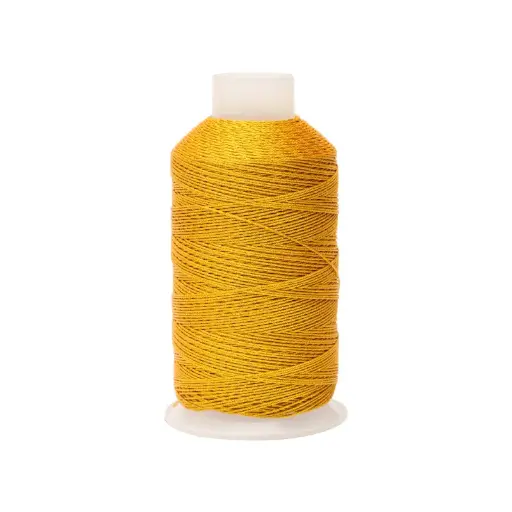 [15839] Hilo poliester metalizado 9 hilos L195 dorado x rollo 350m