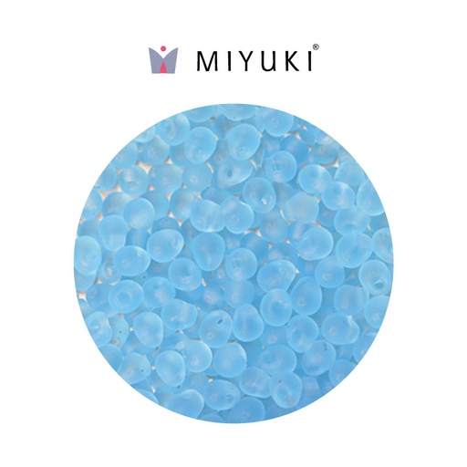 Miyuki drop beads 3.4mm DP0148F mat transparente azul x 500g