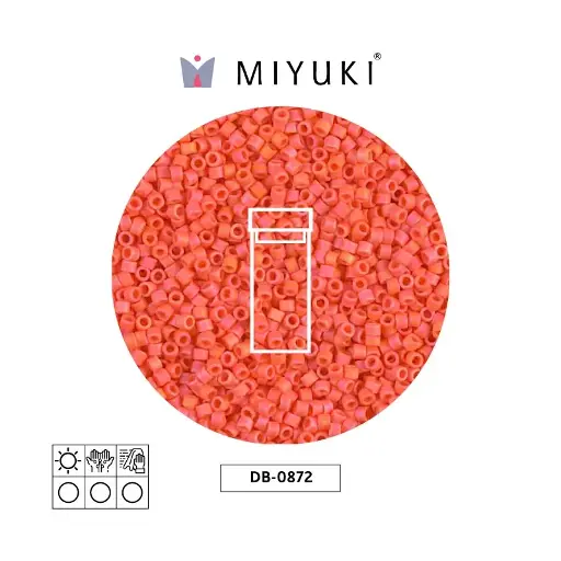 [03407] Miyuki delica 11/0 DB0872 mate opaco naranja AB x 3g