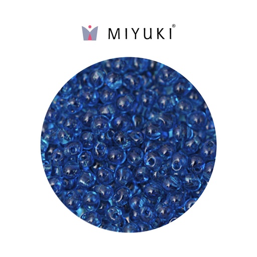 [30538] Miyuki drop beads 3.4mm DP0149 transp. azul x 500g