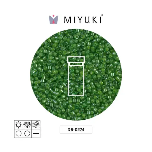 [11491] Miyuki delica 11/0 DB0274 forrado verde lusterr x 3g
